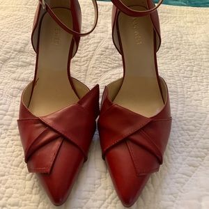 Nine West “Faintlyo” Red Leather Heels - 8M